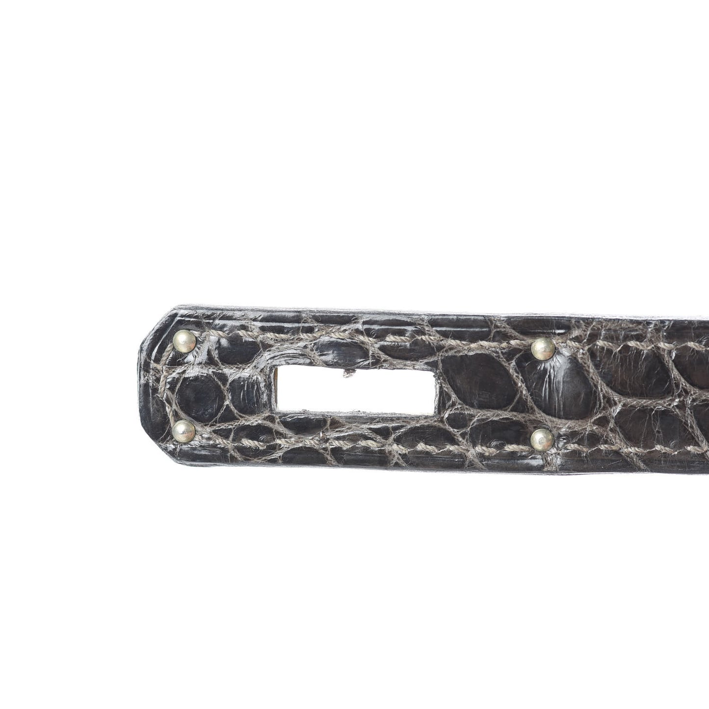 Shiny Porosus Crocodile Birkin 40 Graphite