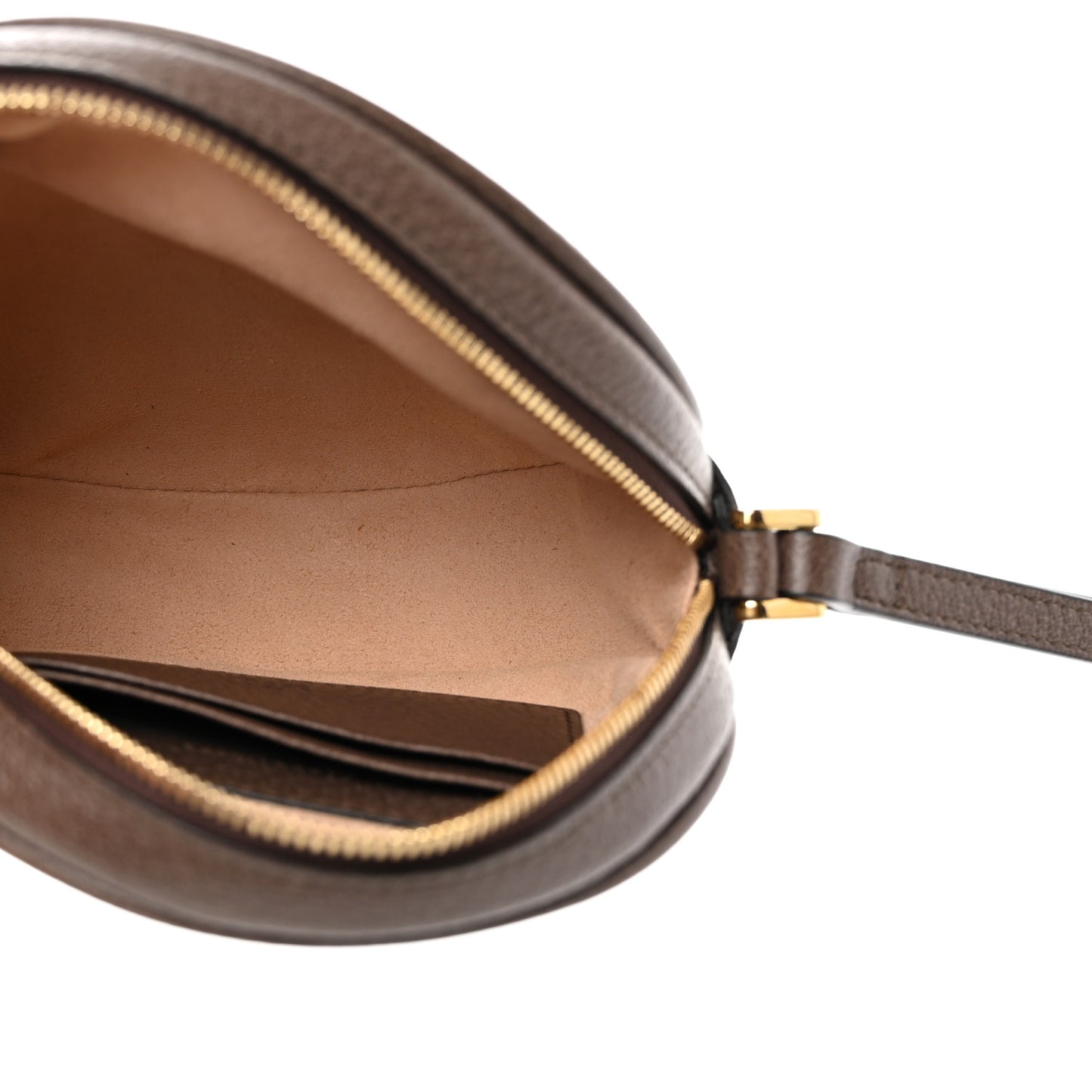 GG Supreme Monogram Web Ophidia Circle Wristlet Beige New Acero