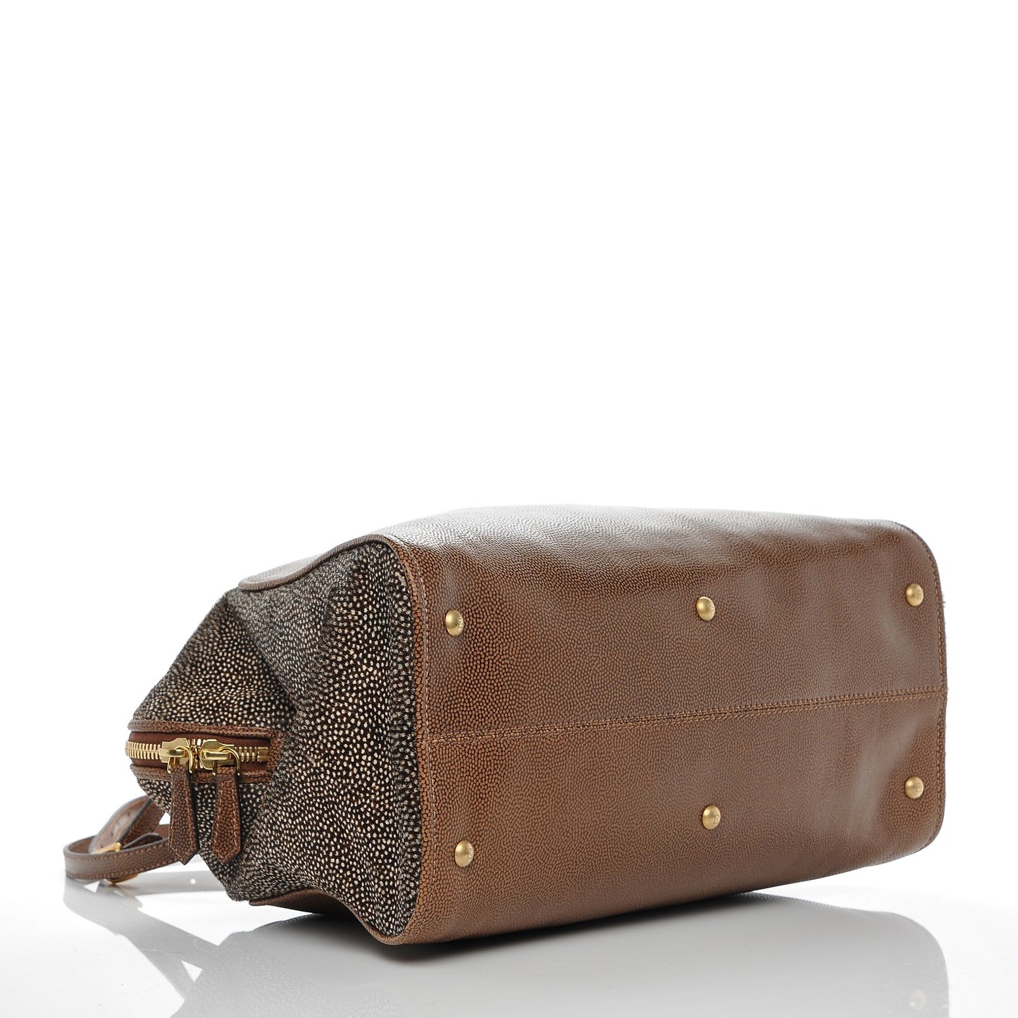 Calfskin Calf Hair Large Chameleon Tote Brown