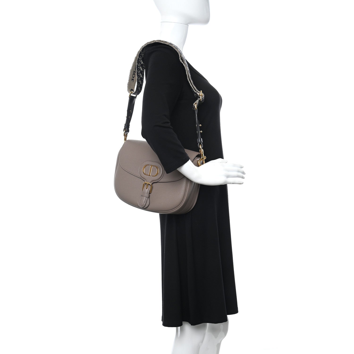 Christian Dior Grained Calfskin Large Bobby Flap Warm Taupe 2 of 9