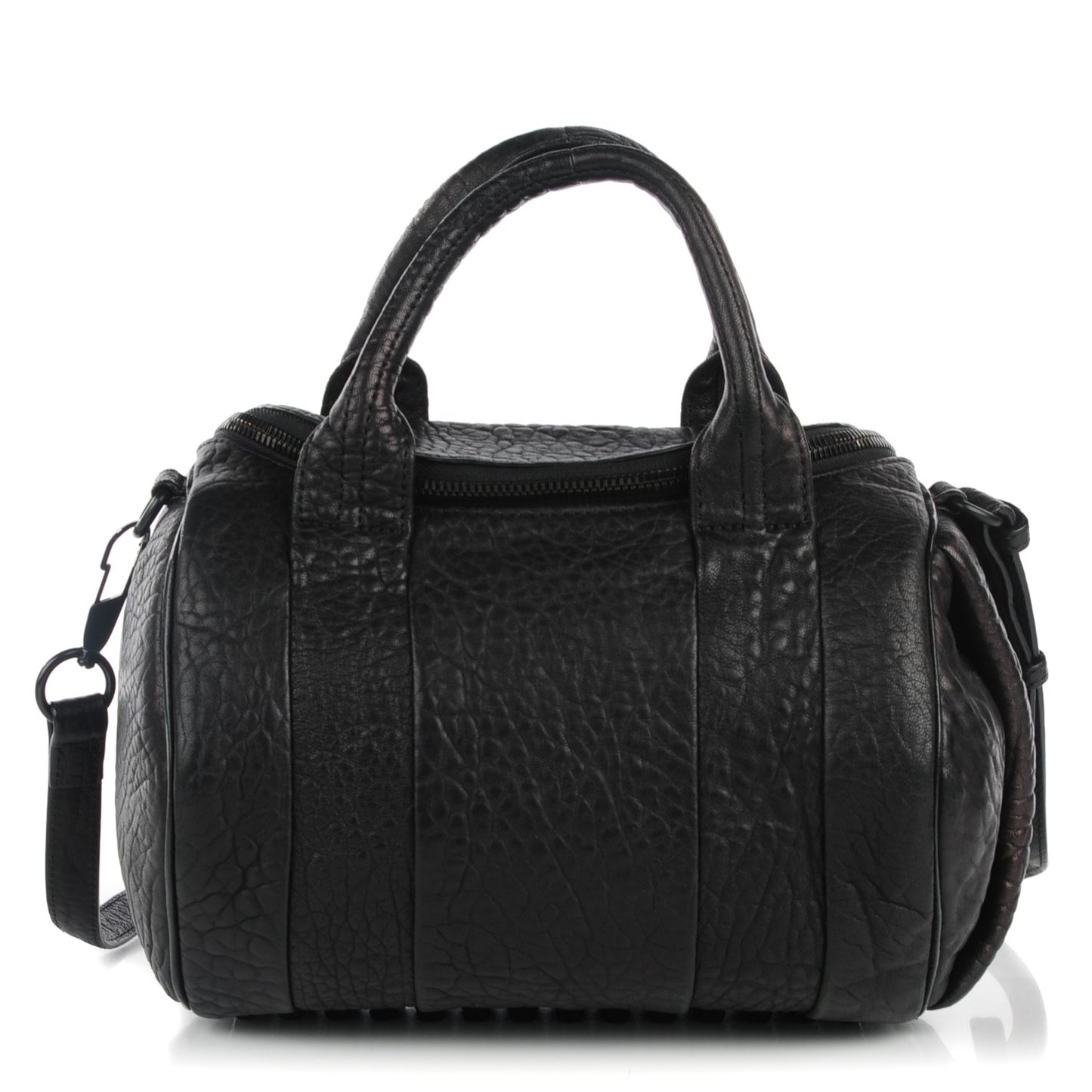 Pebbled Lambskin Rockie Black Matte Black Hardware