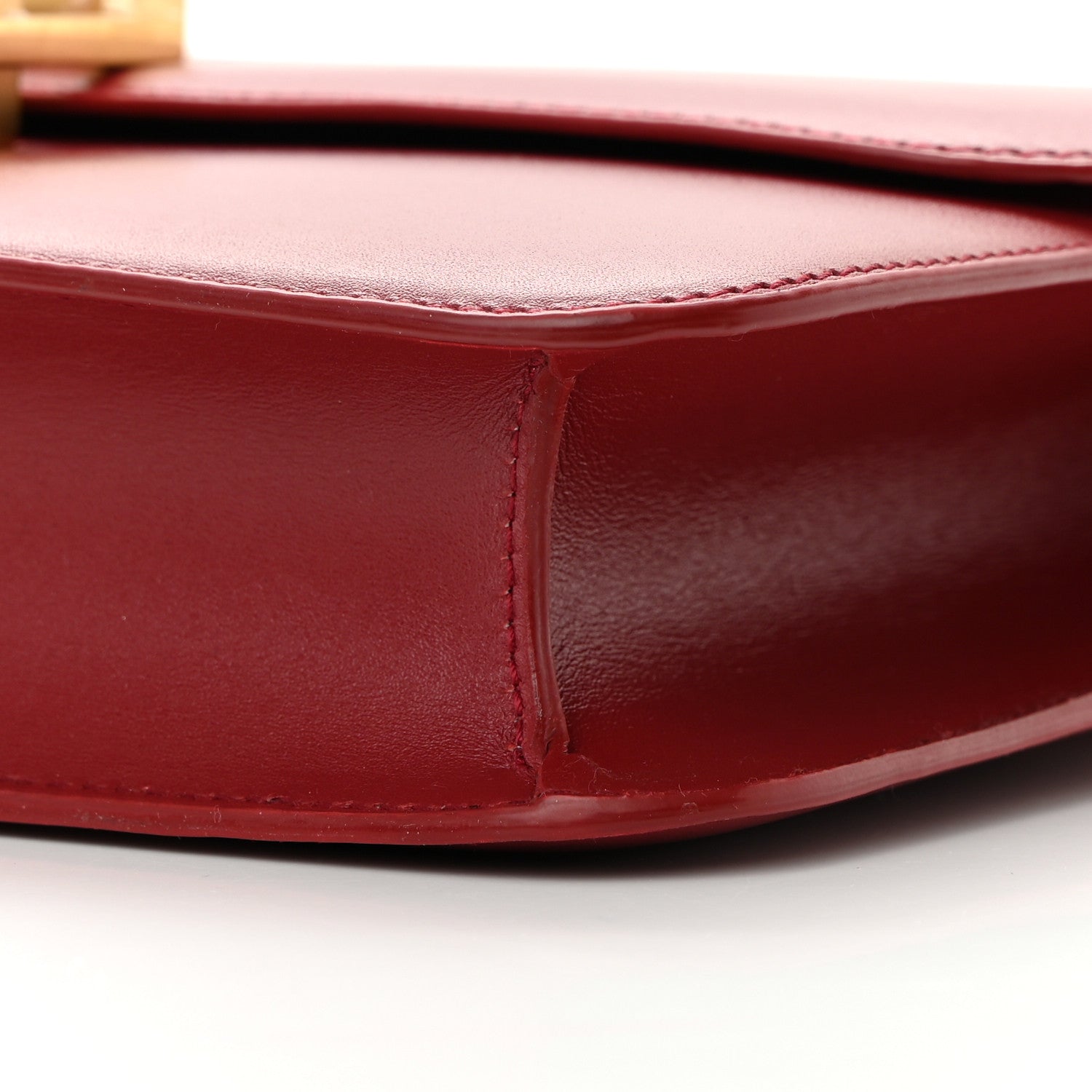 Saint Laurent Box Calfskin Le Carre Satchel Opyum Red 10 of 17