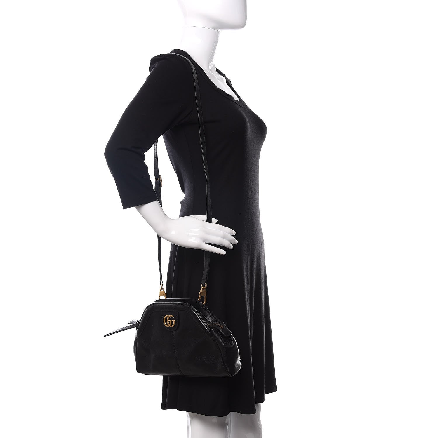 Gucci Calfskin Small Re(Belle) Crossbody Bag Black 2 of 10
