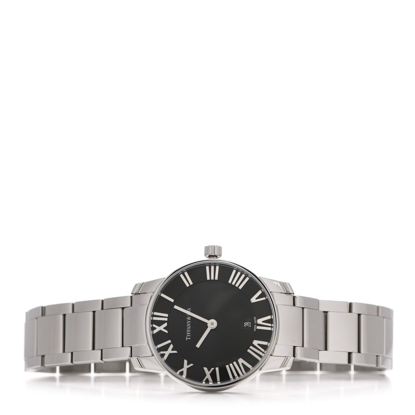 Stainless Steel 29mm Atlas 2-Hand Quartz Watch Black