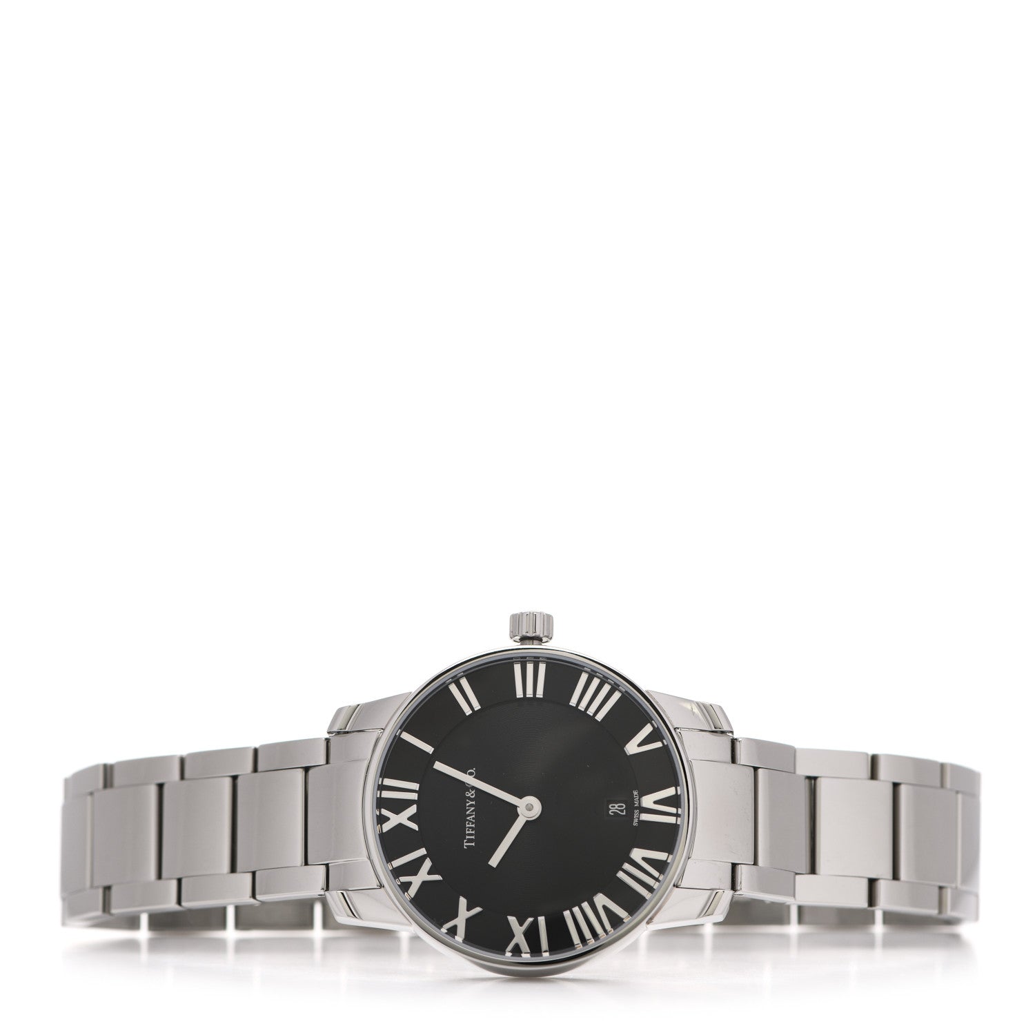 Tiffany Stainless Steel 29mm Atlas 2-Hand Quartz Watch Black 2 of 5