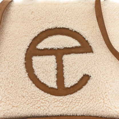Telfar X UGG Suede Shearling Medium Shopping Bag Natural 7 of 10