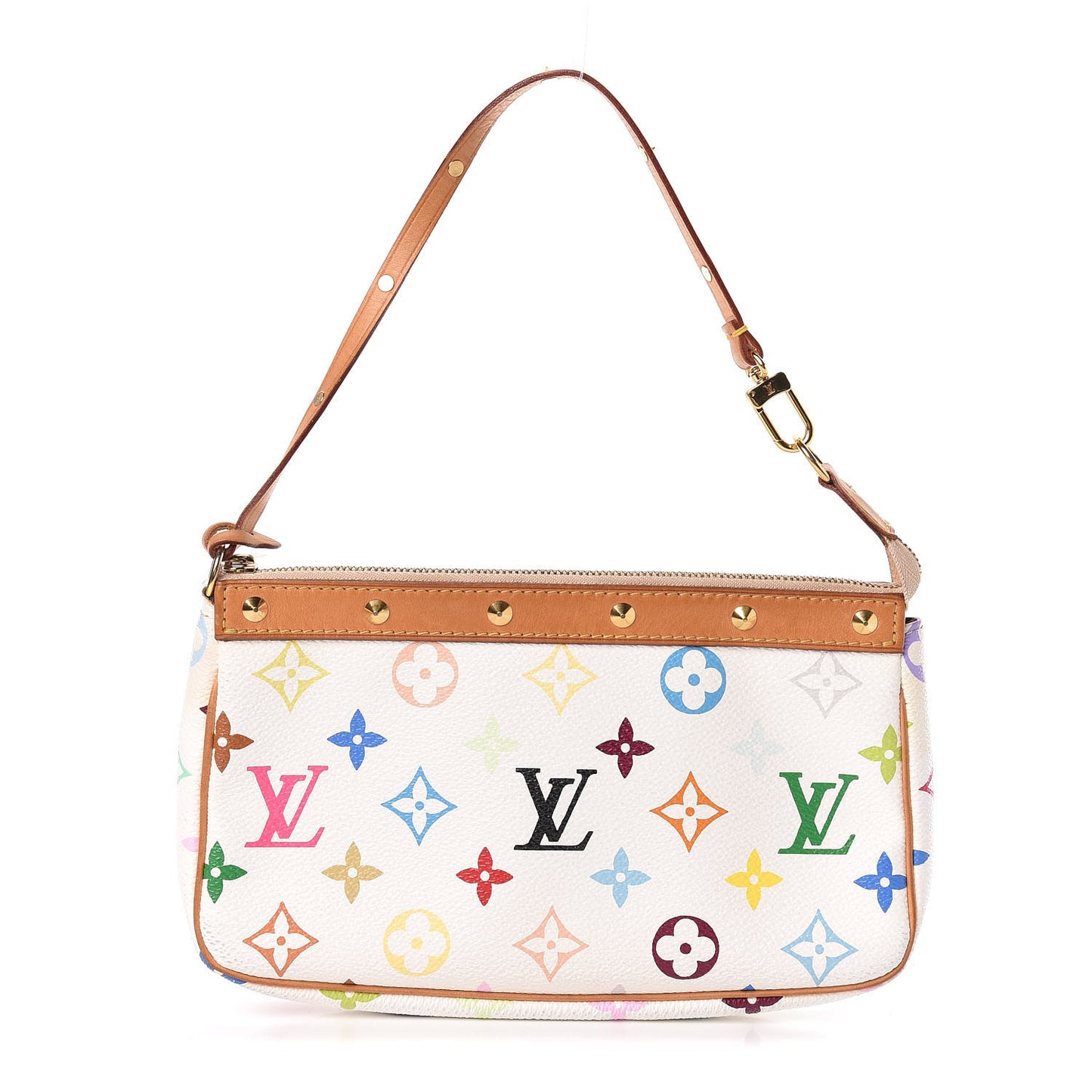 Monogram Multicolor Pochette Accessories White