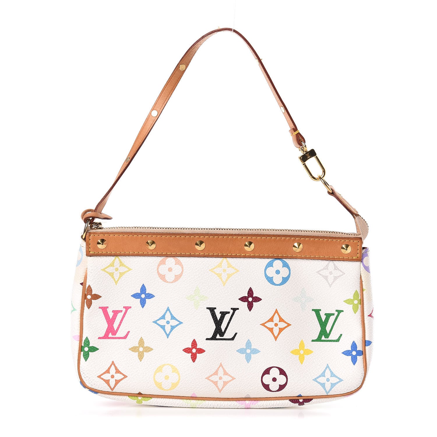 Louis Vuitton Monogram Multicolor Pochette Accessories White 1 of 9