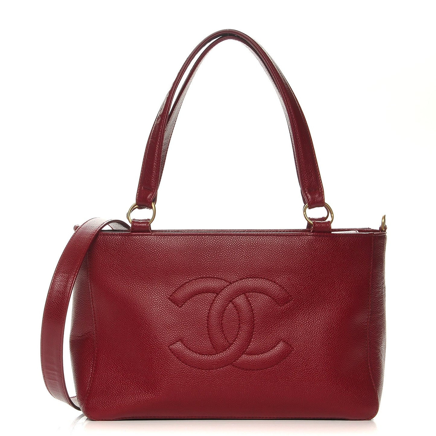 Caviar Timeless CC Shoulder Bag Red
