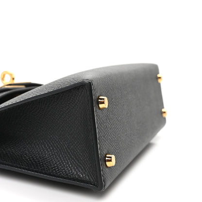 Hermes Epsom Mini Kelly Sellier 20 Black 8 of 10