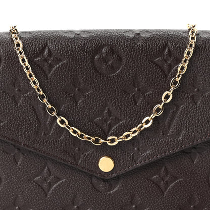 Louis Vuitton Empreinte Pochette Felicie Chain Wallet Chocolate 9 of 12