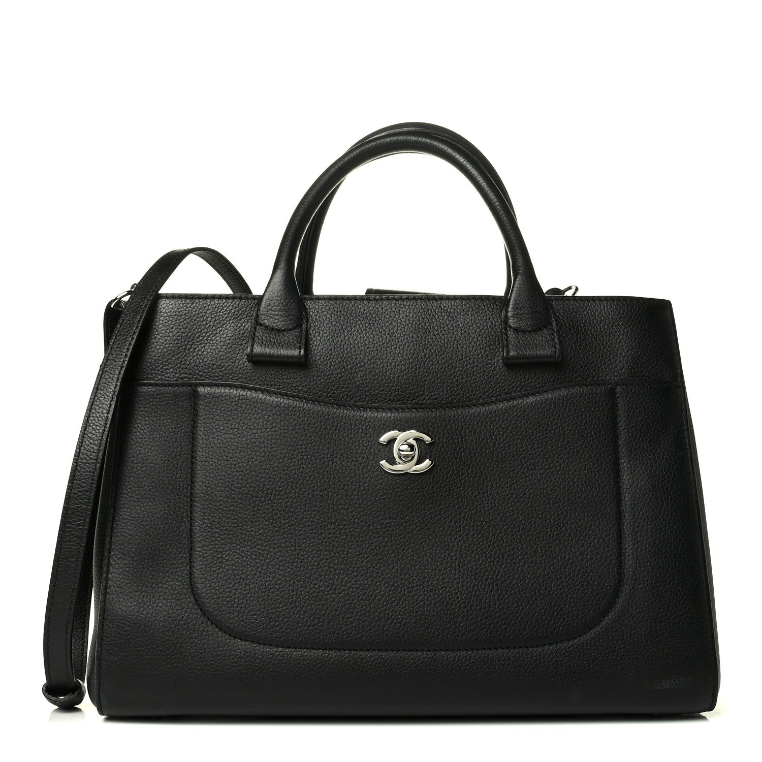 Chanel Grained Calfskin Small Neo Executive Shopper Tote Black 1 of 8