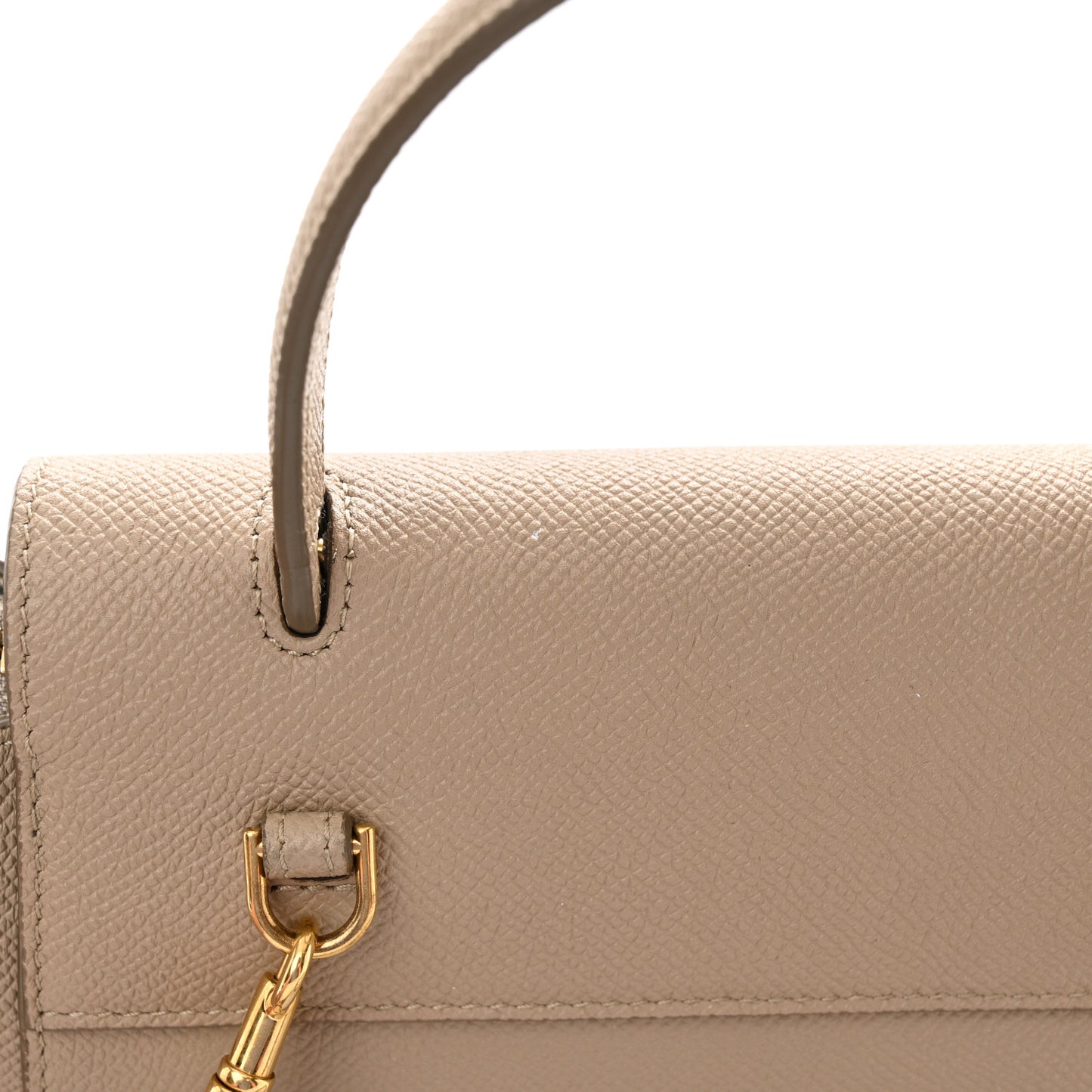 Grained Calfskin Nano Belt Bag Light Taupe