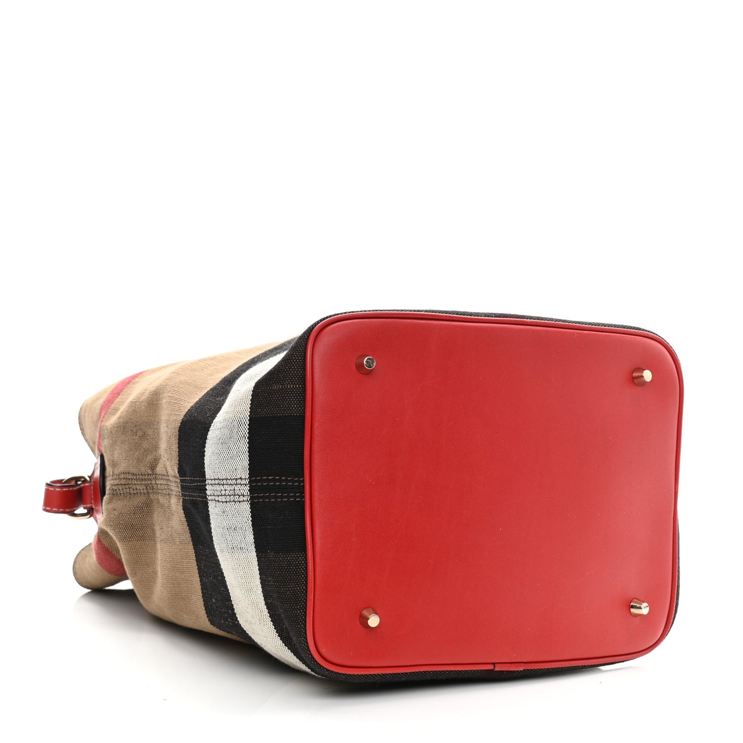 Canvas Mega Check Medium Ashby Hobo Cadmium Red