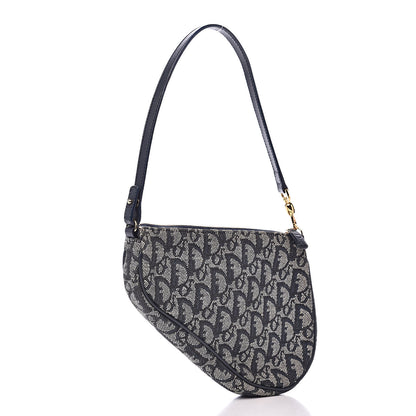 Christian Dior Monogram Mini Saddle Pochette Navy 3 of 10