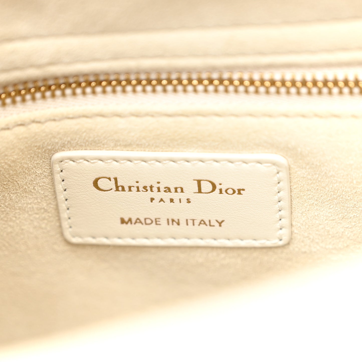 Lambskin Cannage Medium Lady Dior White