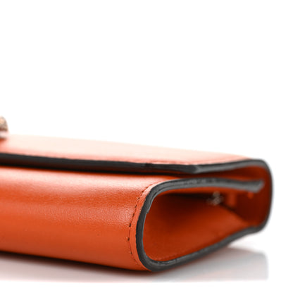 Jimmy Choo Calfskin Crystal Madeline Wallet On Chain Orange 7 of 7