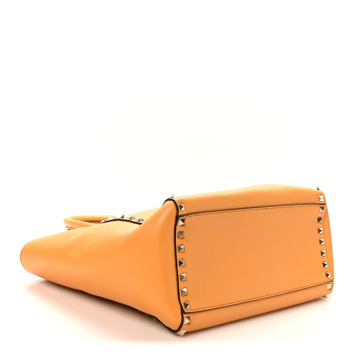 Valentino Garavani Vitello Small Rockstud Double Handle Tote Mandarin Sorbet 4 of 10
