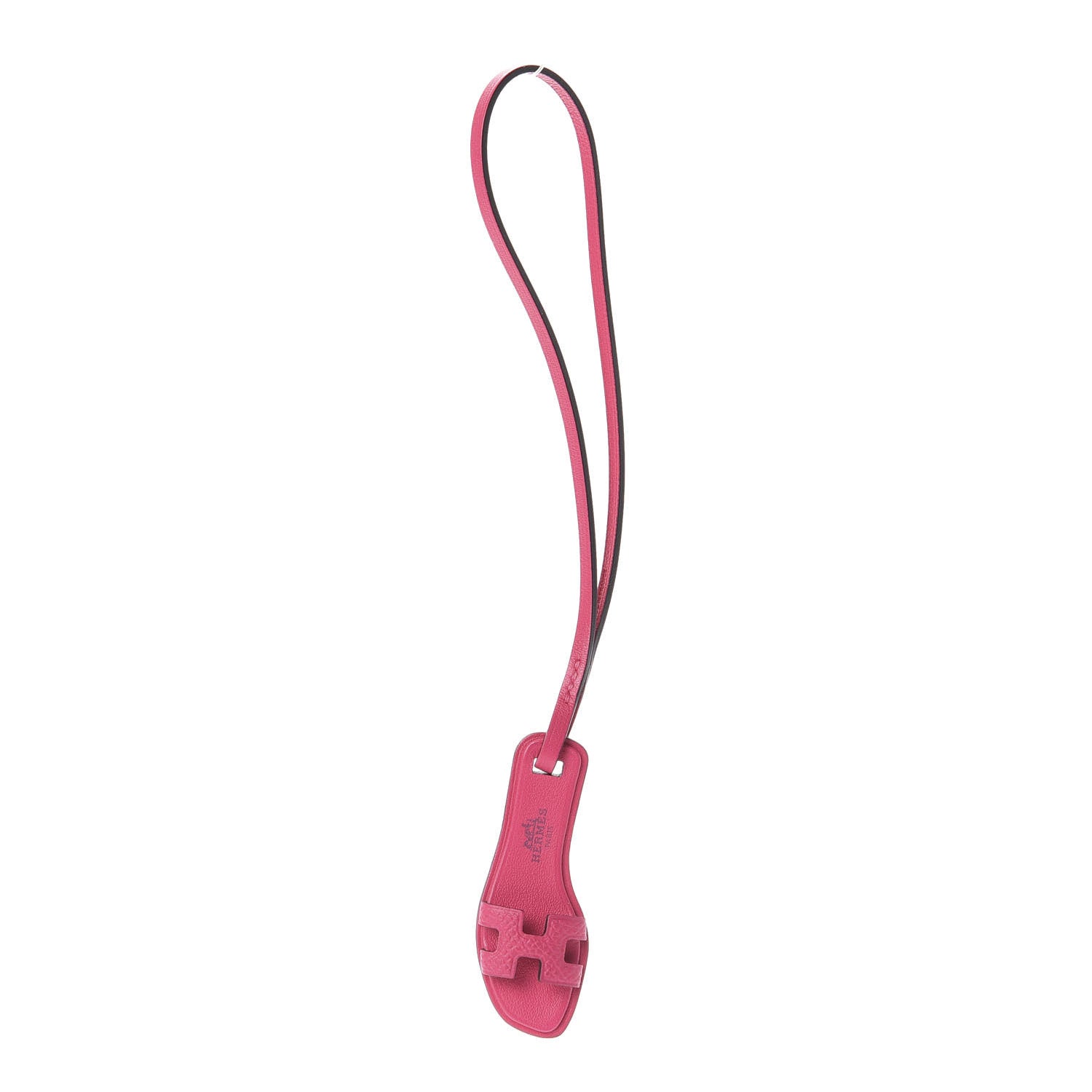 Hermes Epsom Butler Calfskin Hunter Oran Nano Bag Charm Rose Mexico 1 of 4