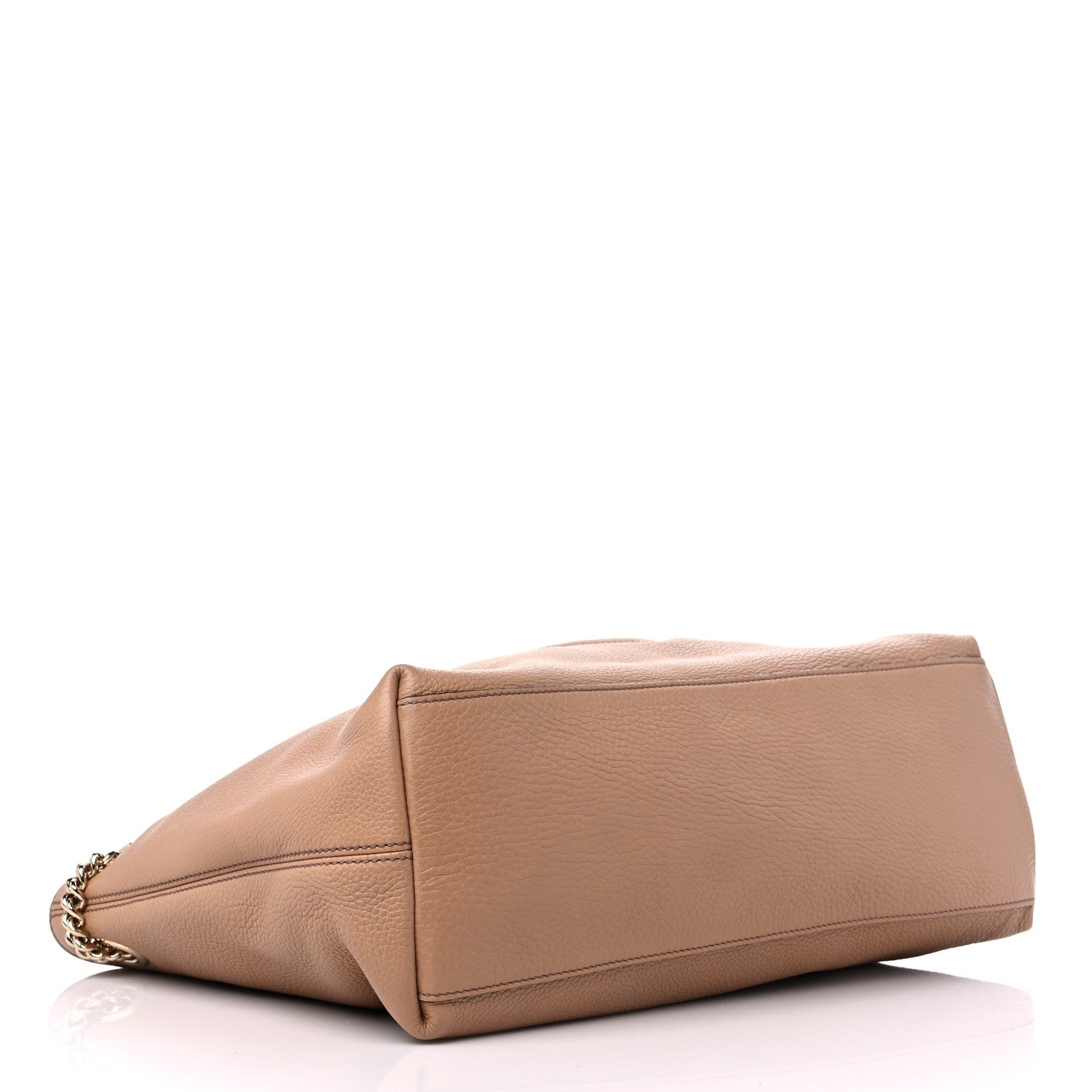 Gucci Pebbled Calfskin Medium Soho Chain Shoulder Bag Camelia 4 of 9