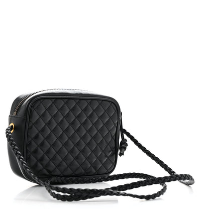 Gucci Calfskin Trapuntata Web Mini GG Shoulder Bag Black 3 of 12