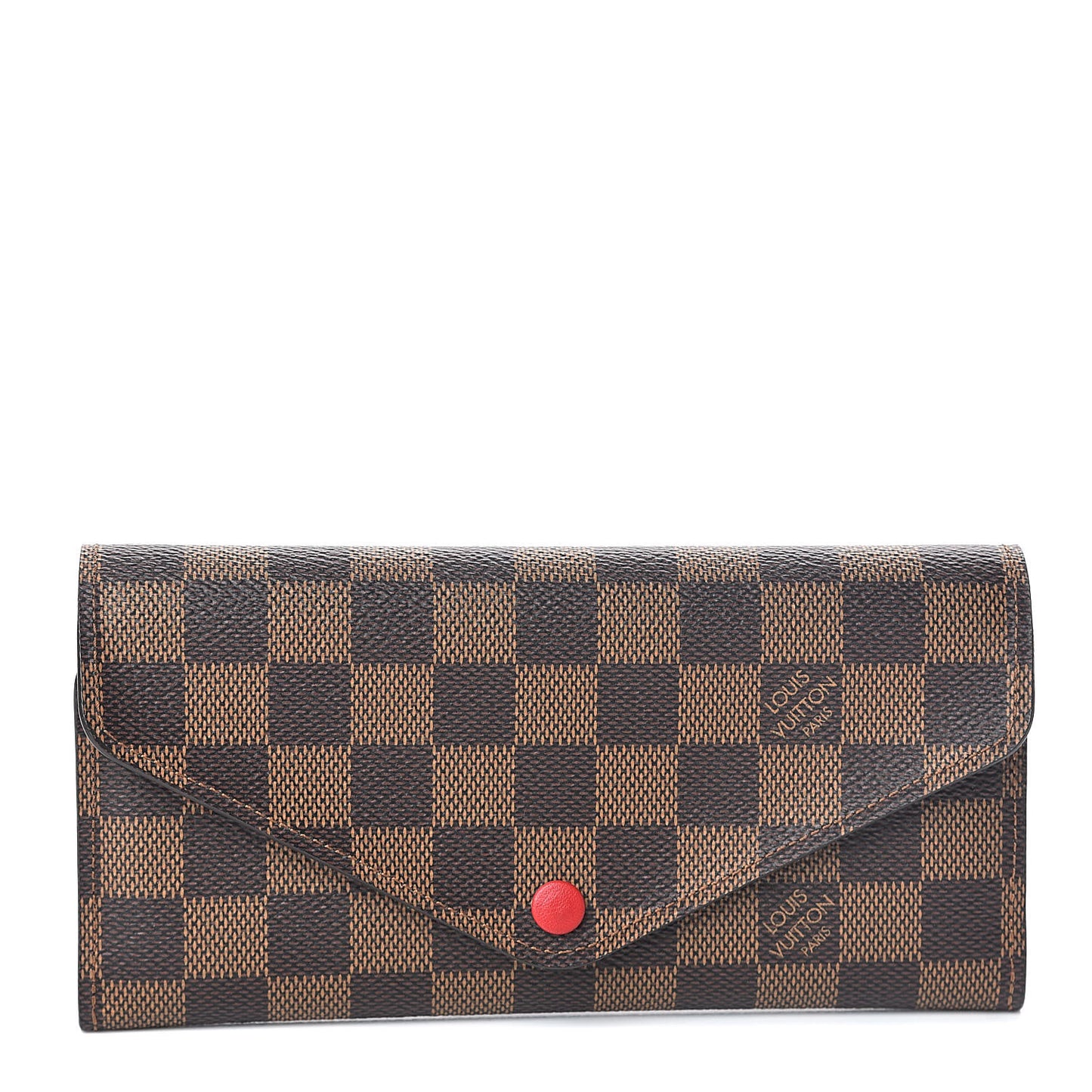 Damier Ebene Josephine Wallet Red