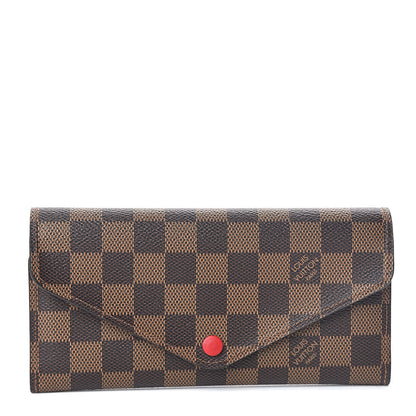 Louis Vuitton Damier Ebene Josephine Wallet Red 1 of 6