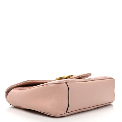 Gucci Calfskin Matelasse Mini GG Marmont Shoulder Bag Perfect Pink 4 of 13