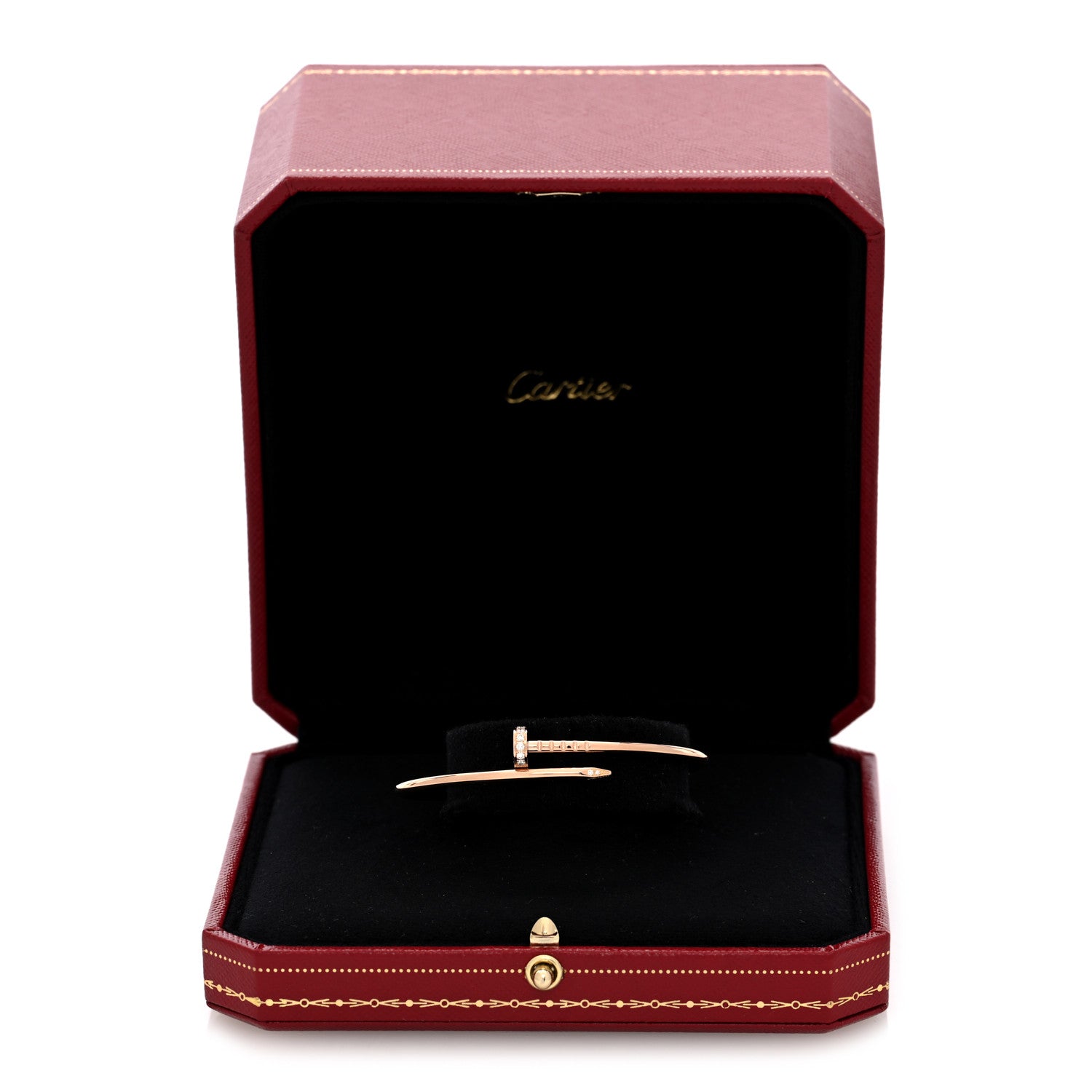 Cartier 18K Pink Gold Diamond Small Juste Un Clou Bracelet 15 5 of 5