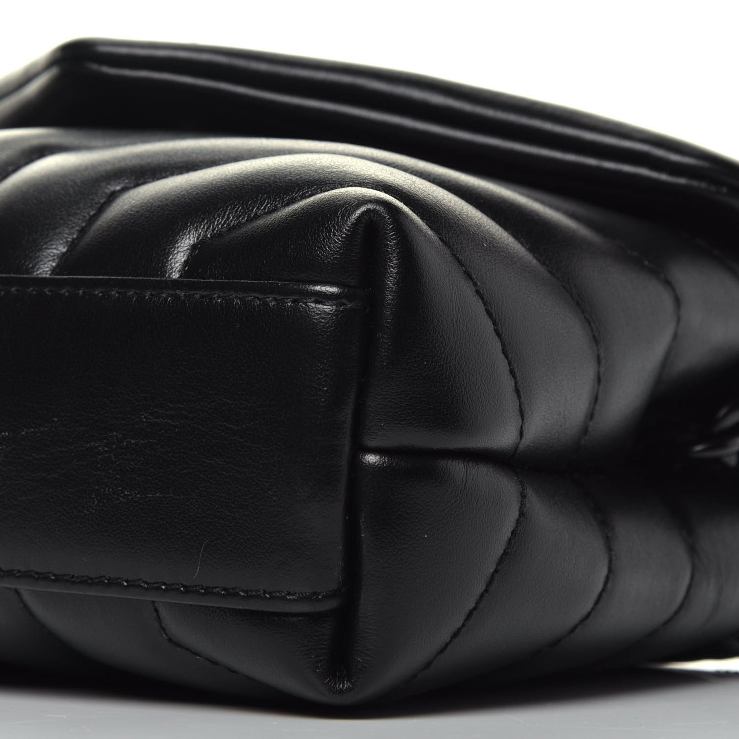 Calfskin Y Quilted Monogram Toy Loulou Crossbody Bag Black