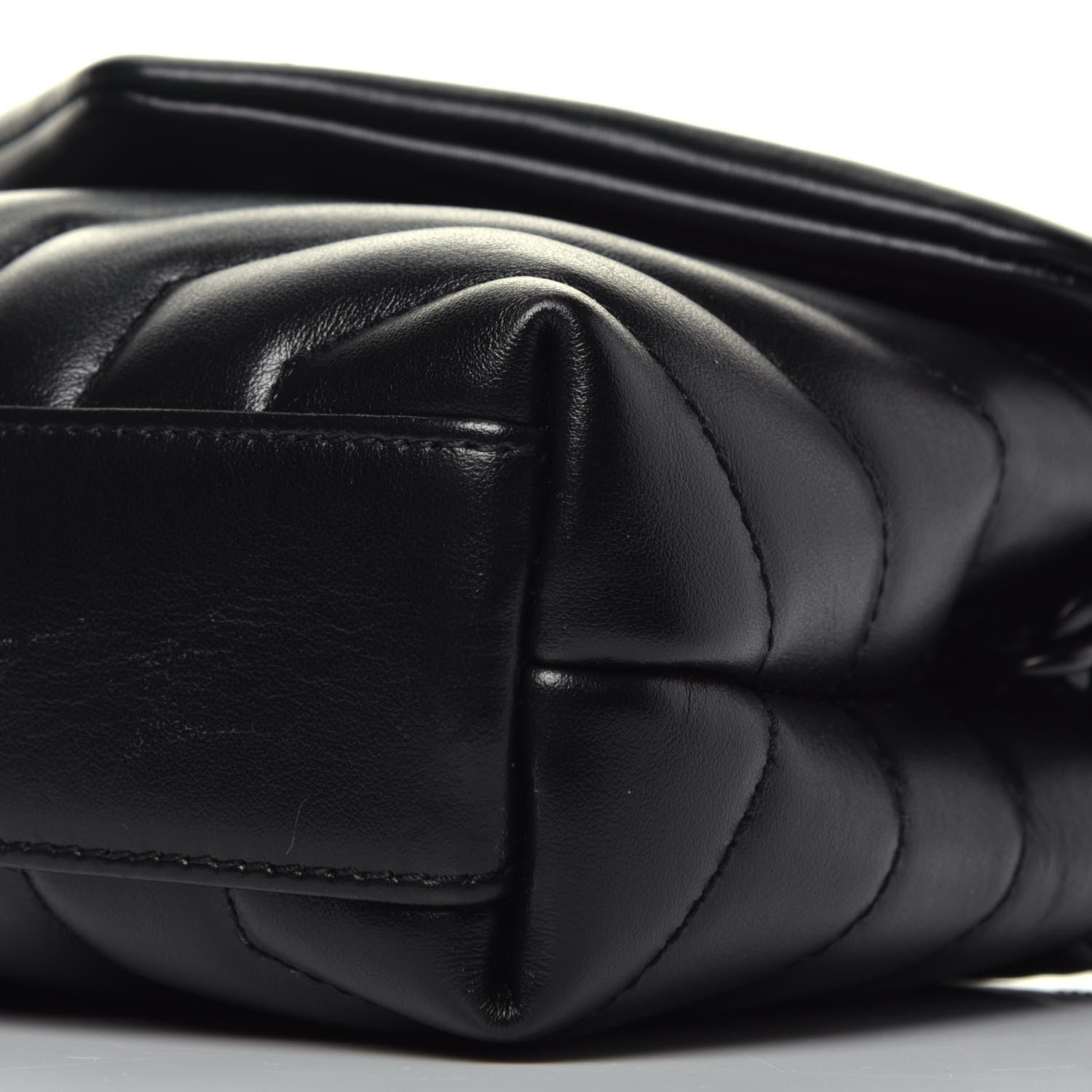 Saint Laurent Calfskin Y Quilted Monogram Toy Loulou Crossbody Bag Black 9 of 9