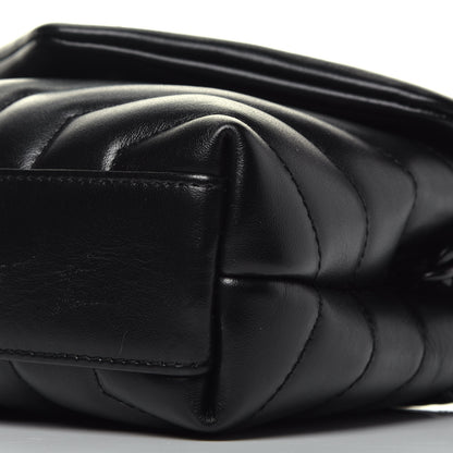 Saint Laurent Calfskin Y Quilted Monogram Toy Loulou Crossbody Bag Black 9 of 9