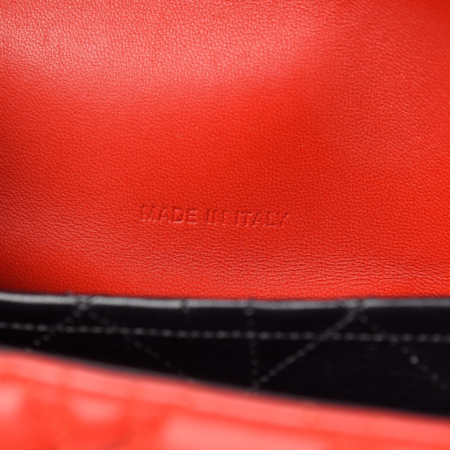 Lambskin Cannage Large Miss Dior Flap Vermillion