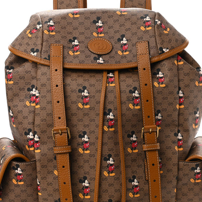 Gucci X DISNEY Mini Vintage GG Supreme Monogram Mickey Mouse Medium Backpack Beige Vintage Sun Oil 8 of 10