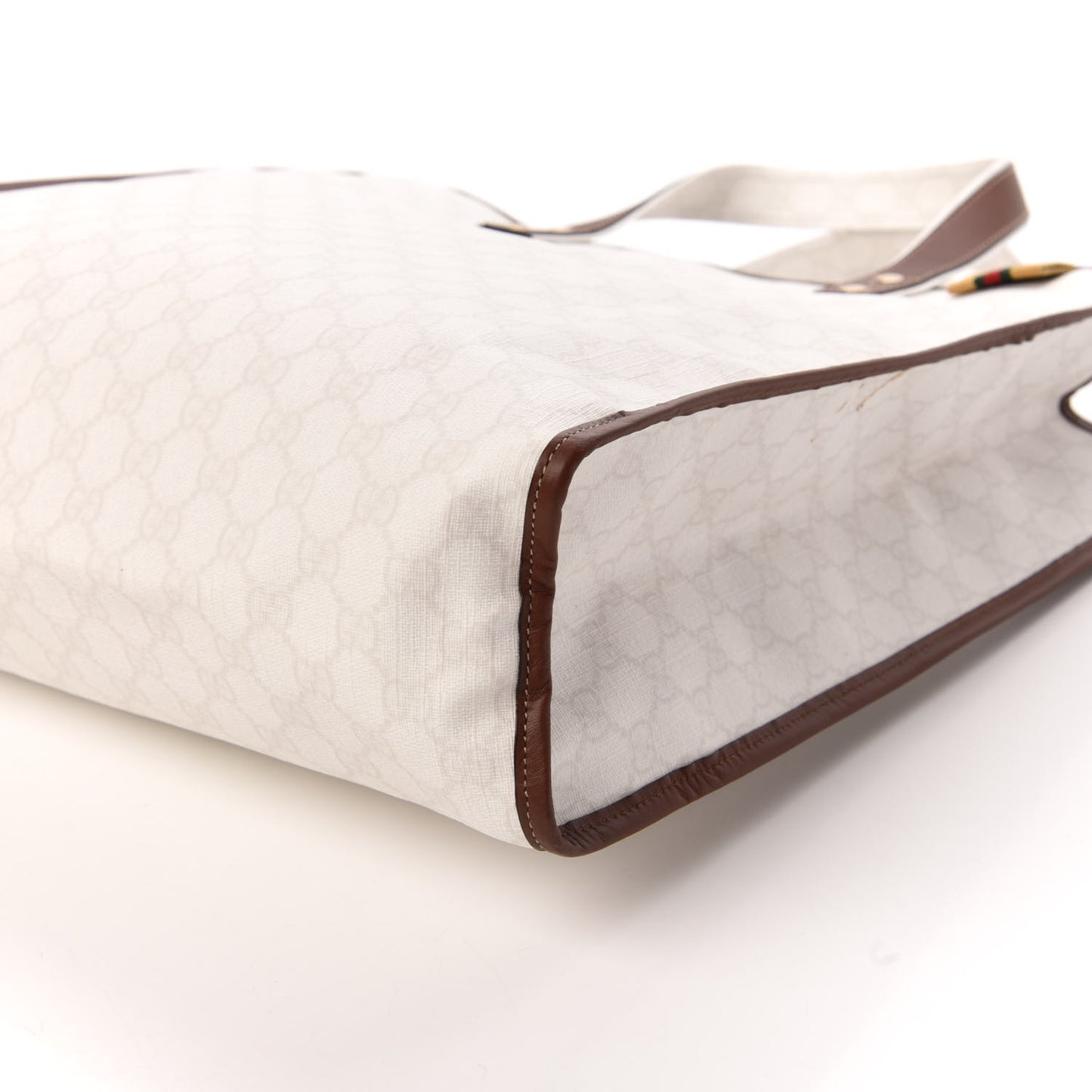 GG Plus Monogram Medium Signature Web Loop Tote White