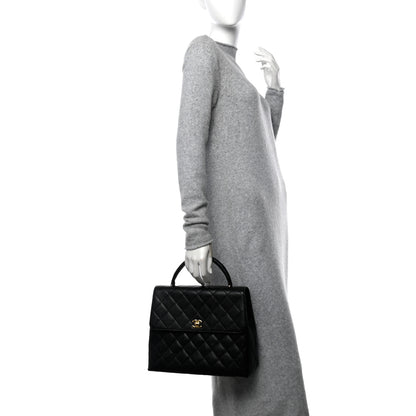 Chanel Caviar Quilted Jumbo Kelly Flap Black 2 of 10