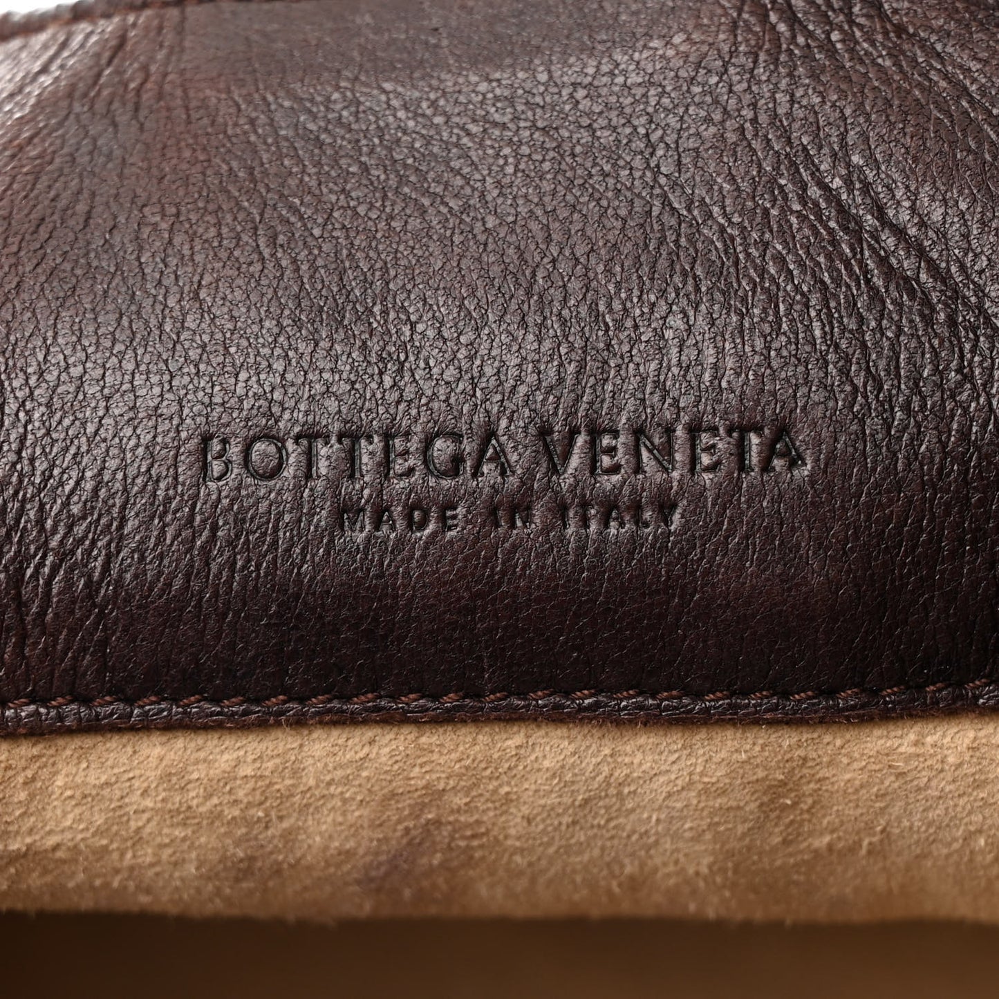 Nappa Intrecciato Shoulder Bag Ebano