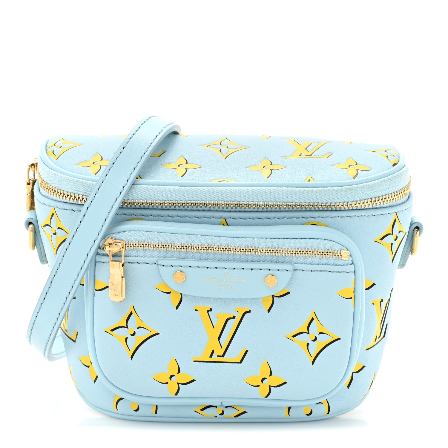 Louis Vuitton Lambskin Monogram Mini Bumbag H27 Baby Blue 1 of 9