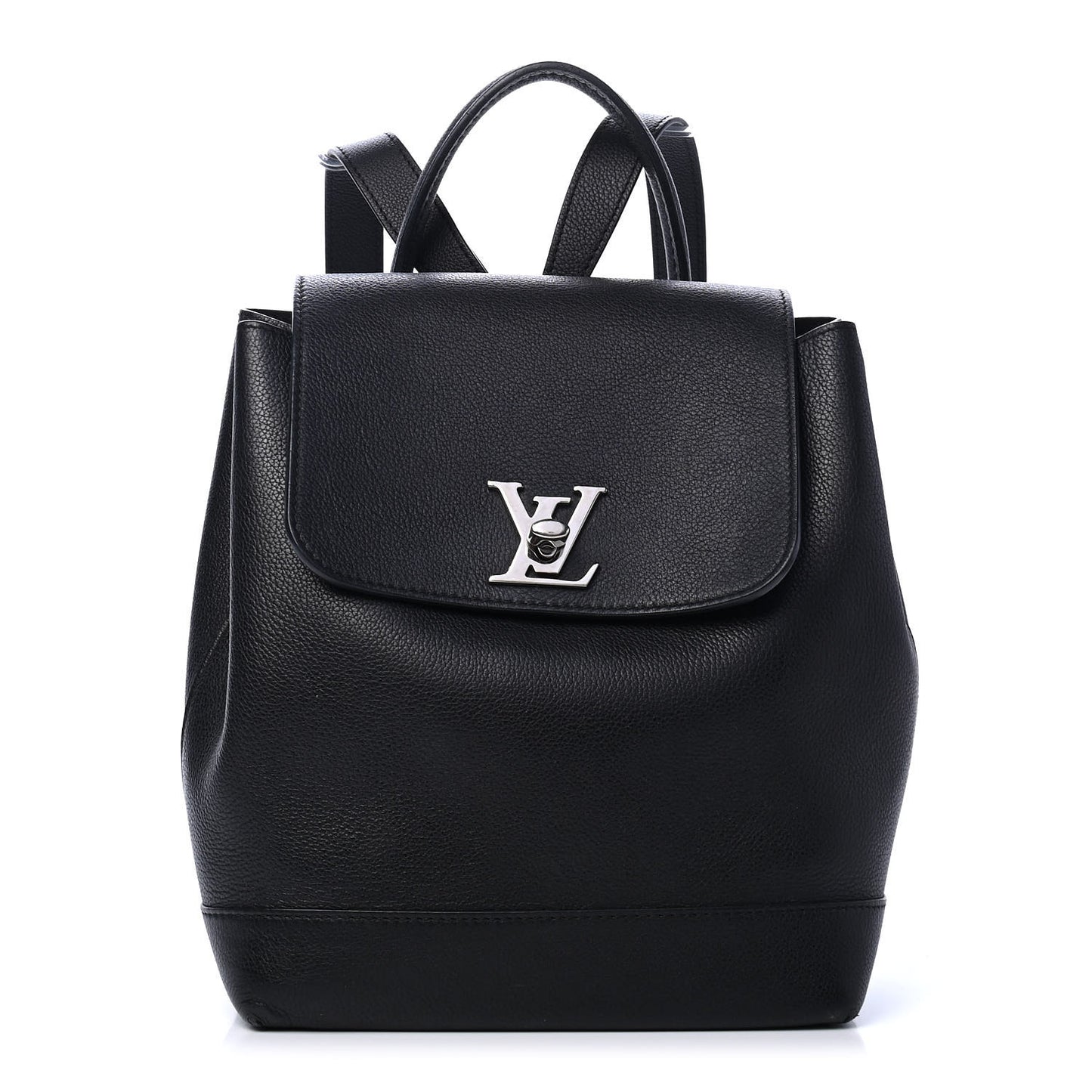 Calfskin Lockme Backpack Black