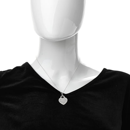 Tiffany Sterling Silver Medium Return to Tiffany Heart Pendant Necklace 2 of 7