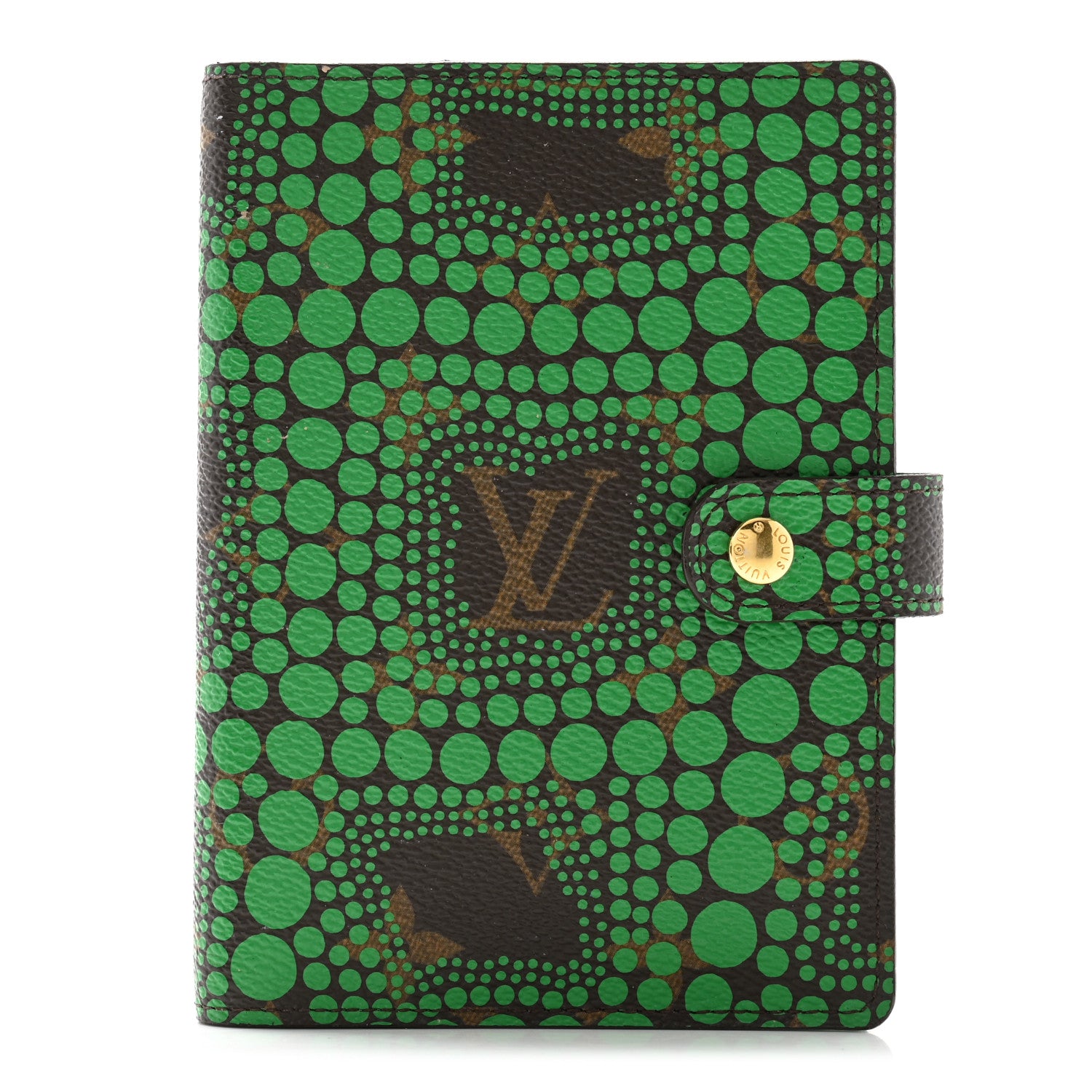 Louis Vuitton Monogram Kusama Town Small Ring Agenda Green 1 of 7