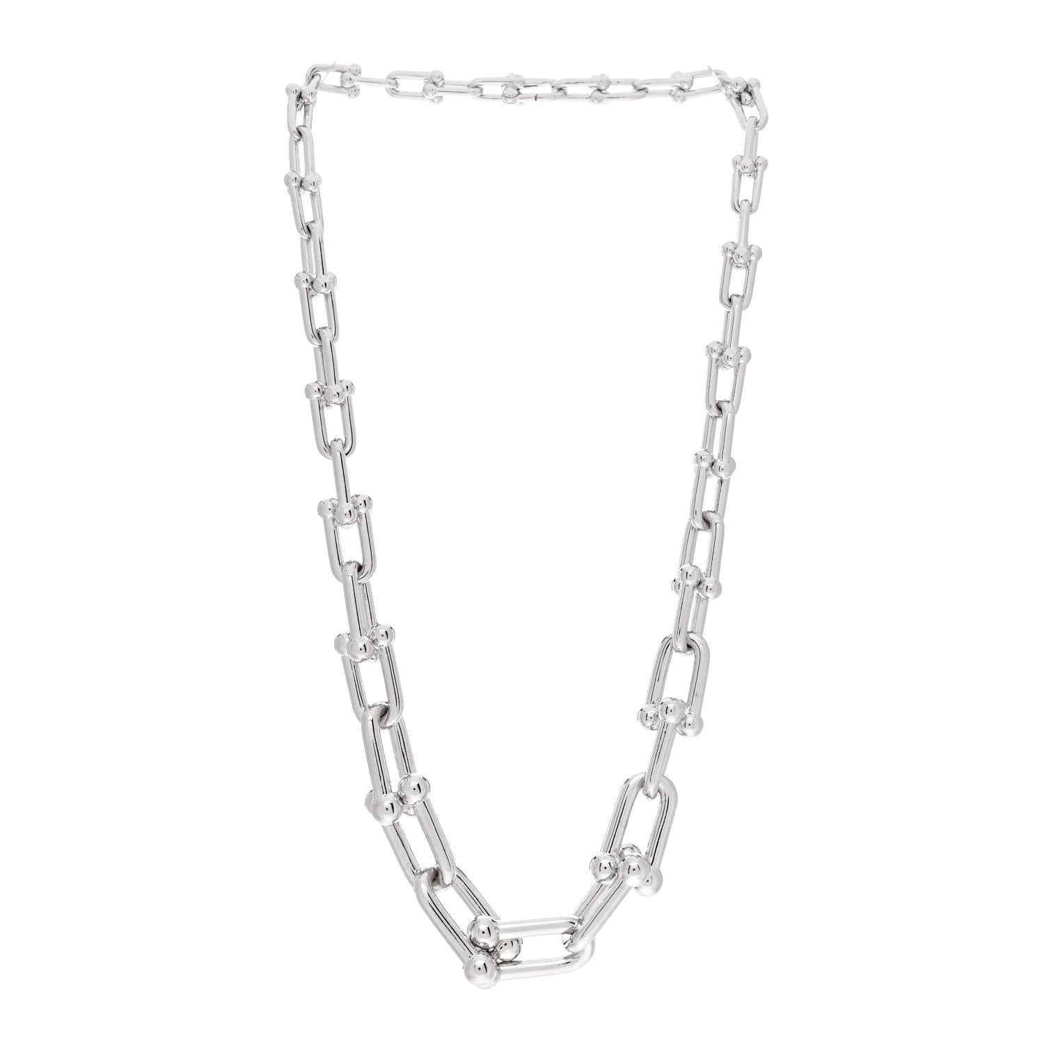 Tiffany Sterling Silver HardWear Graduated Link Necklace 3 of 4