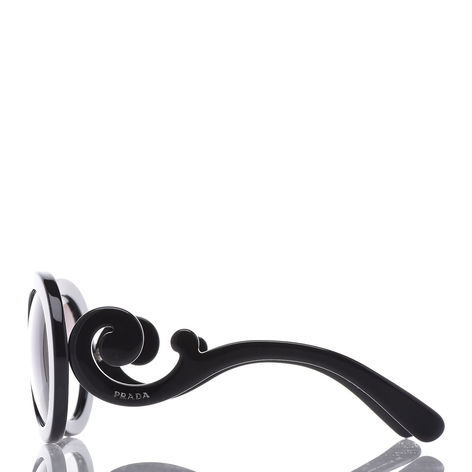 Prada Baroque Sunglasses SPR 27N Black 3 of 8