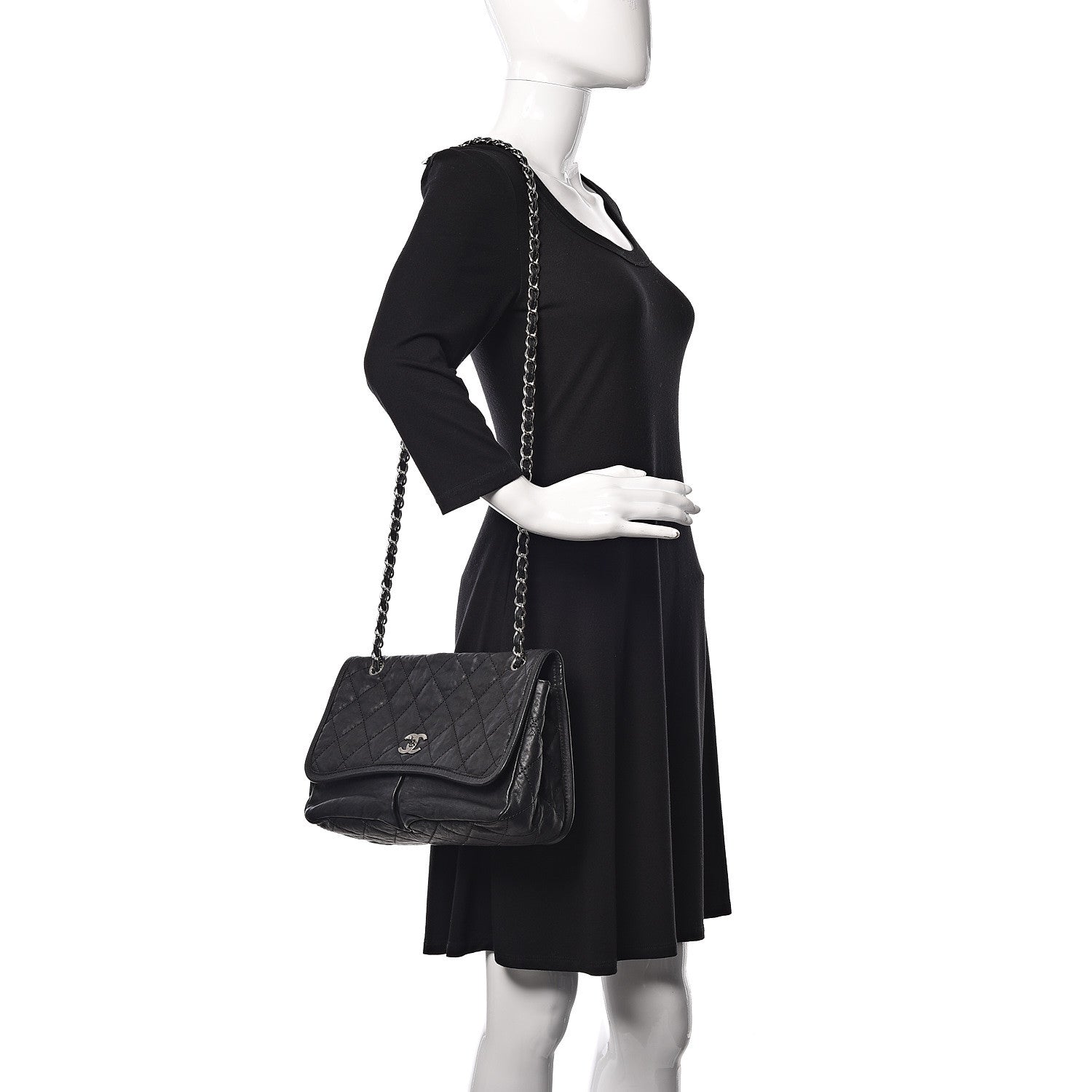 Chanel Calfskin Medium Natural Beauty Flap Black 3 of 13