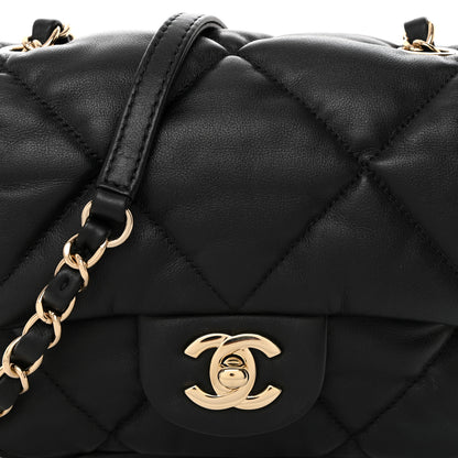 Chanel Calfskin Quilted Mini Square Bubbly Flap Black 8 of 10
