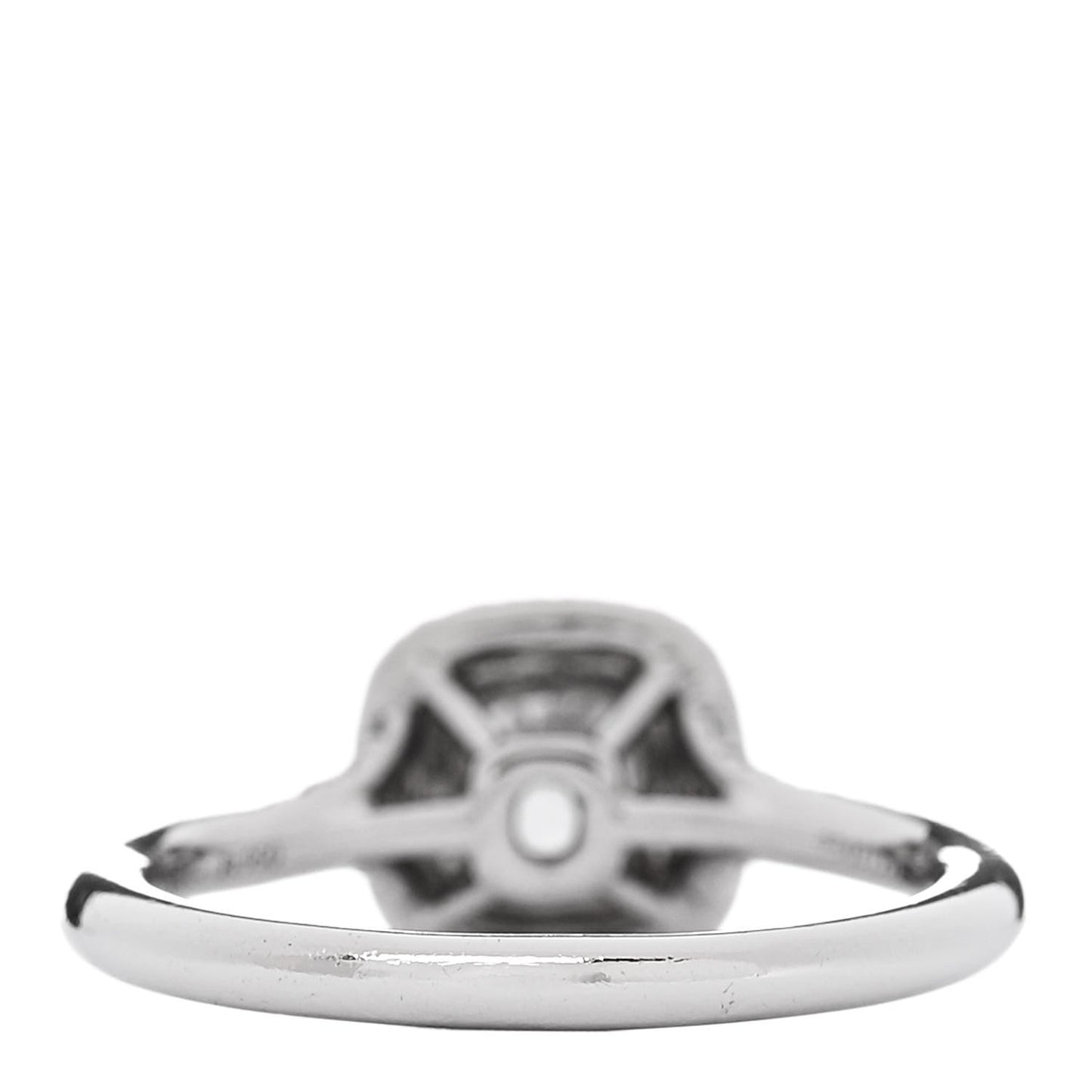 Platinum Diamond .37ct Soleste Cushion Cut Double Halo Engagement Ring 52 6