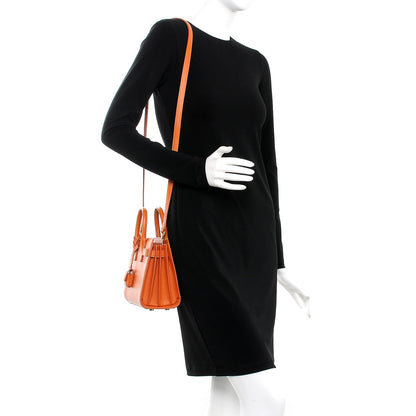 Saint Laurent Calfskin Nano Sac De Jour Orange 2 of 9