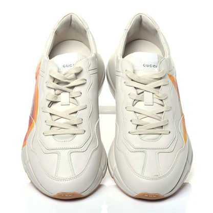 Gucci Calfskin Interlocking G Star Mens Rhyton Sneakers 9 Mystic White 5 of 10