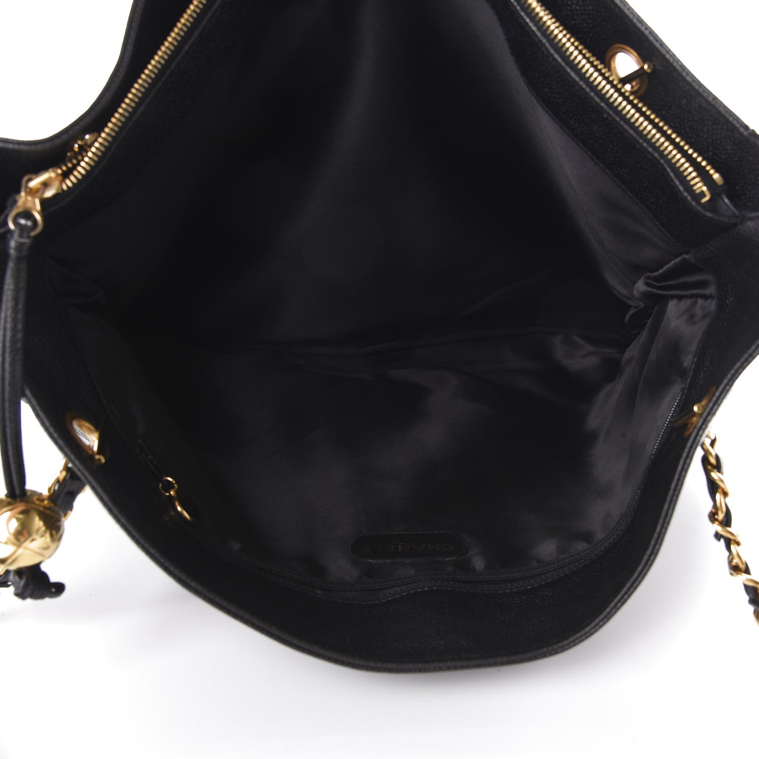 Chanel Caviar Large CC Shoulder Bag Black 6 of 12