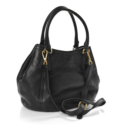 Prada Vitello Daino Tote Black 2 of 10